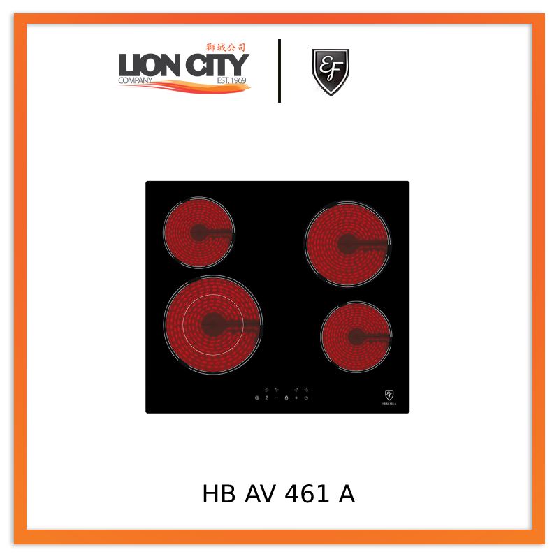 EF HB AV 461 A 60cm Built-in Ceramic Cooktop - 4 Zone Induction Hob with Touch Controls, Energy Efficient for Modern Kitchens | Perfect for Home Cooking, Baking & Entertaining