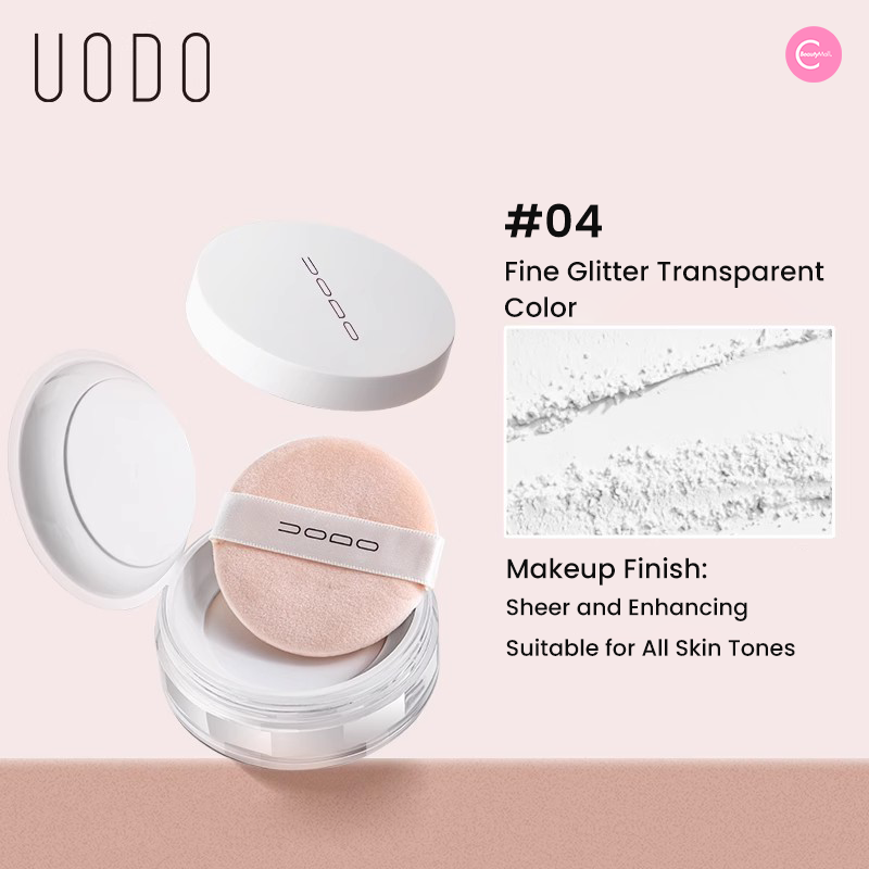 UODO Sheer Matte Setting Powder - Translucent Loose Powder for Oil Control & Shine-Free Finish | Perfect for Makeup Setting & All-Day Wear | Ideal for Oily Skin & Hot Weather