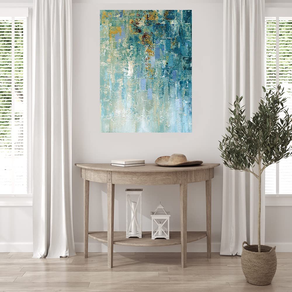 Premium 'I Love the Rain' Fine Art Canvas Wall Decor by Artist Nan - 32x43 Inch Ready-to-Hang Painting for Living Room, Bedroom, Office & More - Perfect for Home Decor, Housewarming Gifts & Interior Design