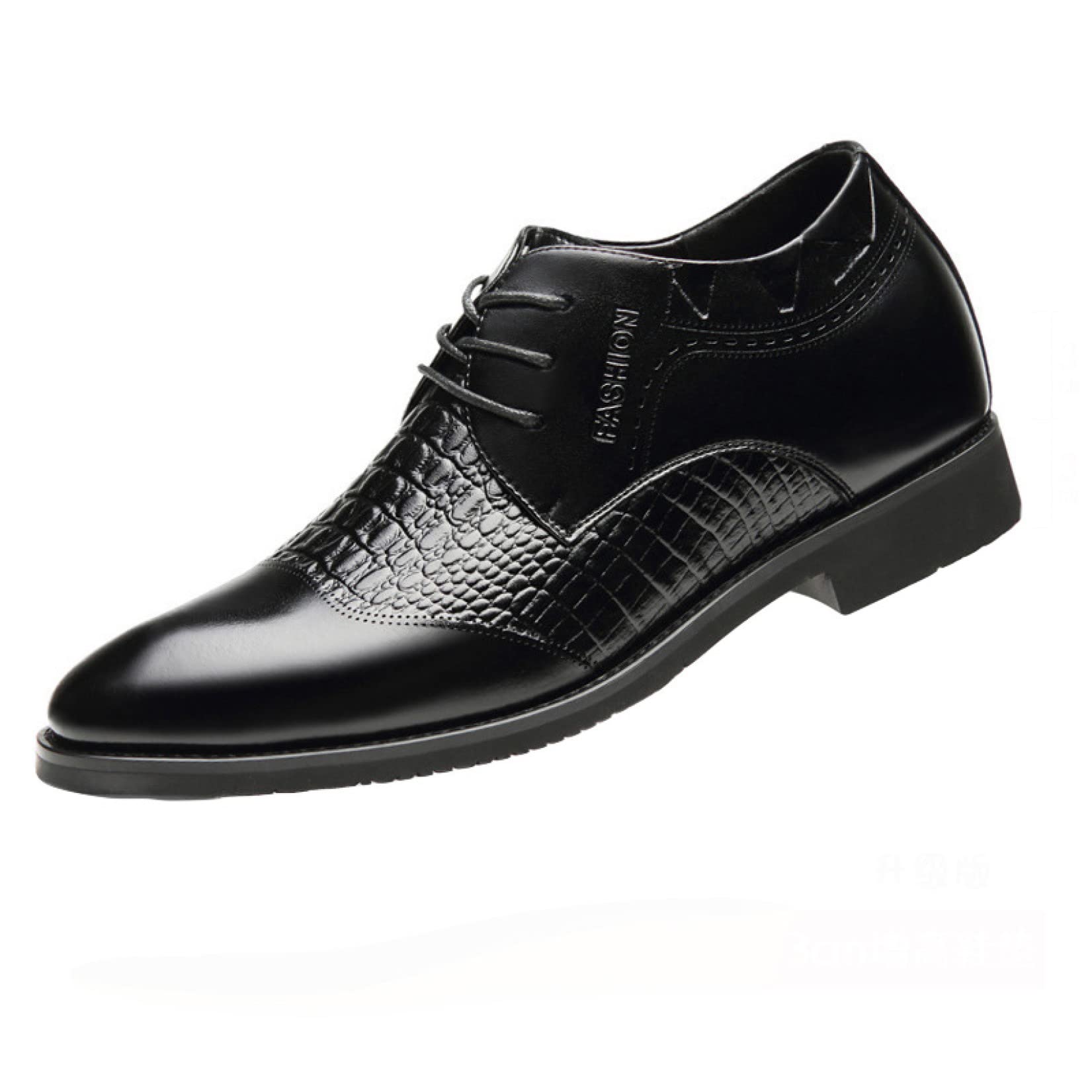 Men's Comfortable Pointed Toe Oxford Dress Shoes - Height Increasing Derby Business Formal Shoes for Men | Perfect for Office, Wedding & Special Occasions