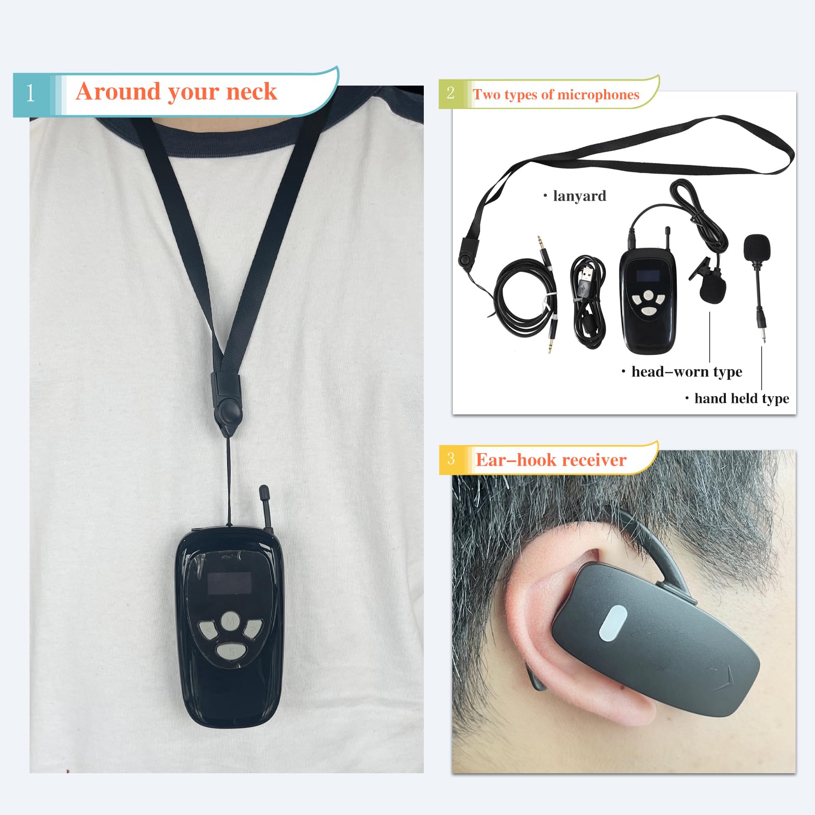 Wireless Tour Guide System - 2 Transmitters & 10 Receivers with 10-Slot Charging Case | Portable Audio Guide Headset for Museums, Factories, Guided Tours & Sightseeing | Ideal for Group Tours, Educational Field Trips & Large Venue Events