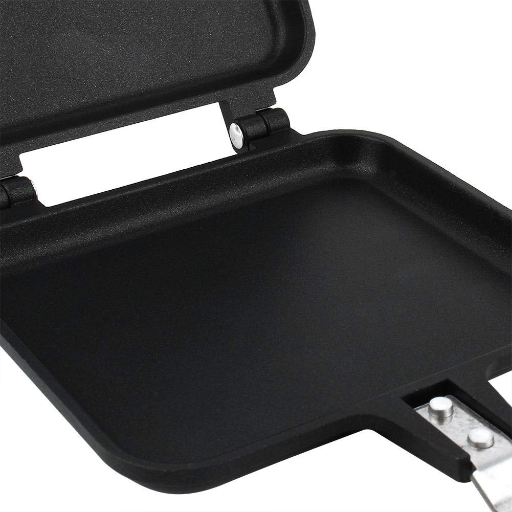 Dual-Sided Non-Stick Frying Pan & Waffle Maker for Toast, Sandwich, Pancake - Perfect for Breakfast, Snacks & Camping Cooking