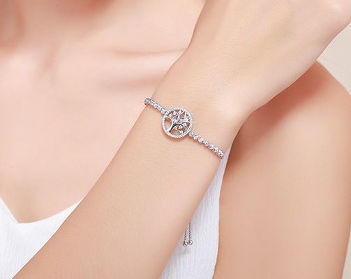 Tree of Life Sterling Silver Bracelet for Women - Elegant Handmade Jewelry Gift for Birthday, Anniversary & Spiritual Healing - Perfect for Boho, Yoga & Meditation