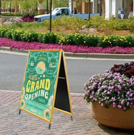 24x36 Wooden A-Frame Sign Holder with 1 1/4