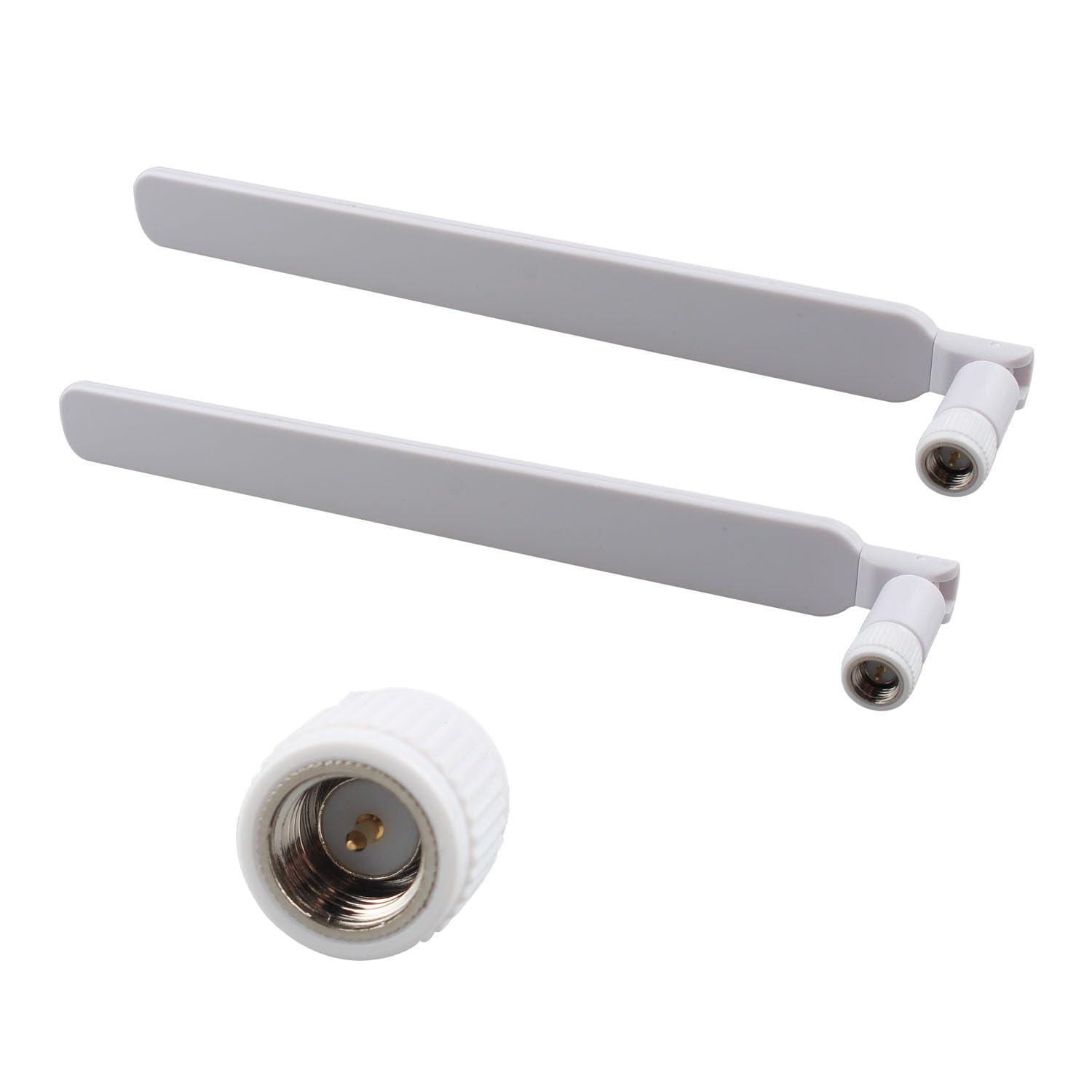 2PCS 4G LTE SMA Male Omni-Directional Antenna 8dBi Full Band External Antenna for CPE Router, IP Camera, Mini PCIE Card, Access Point - Boost Wireless Signal for Home/Office/Outdoor Use