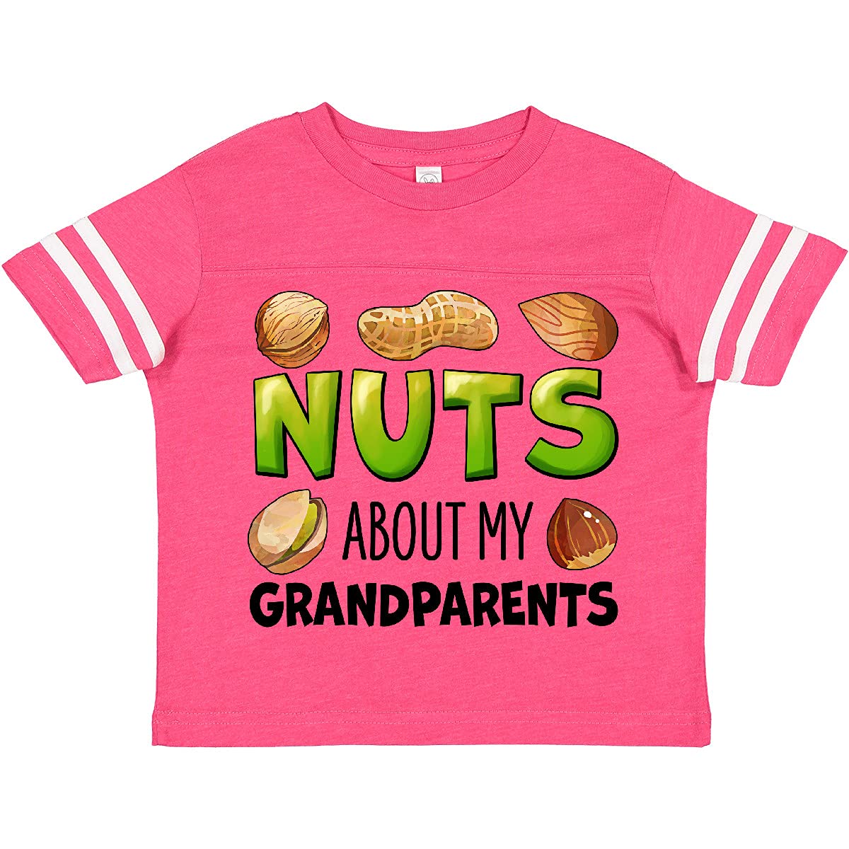 Inktastic 'Nuts About My Grandparents' Peanut Almond Pistachio Toddler T-Shirt - Cute Family Matching Outfits for Grandparents Day & Family Reunions