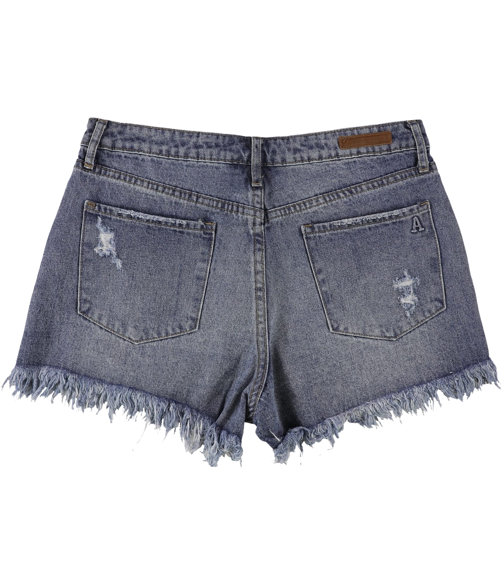 Articles of Society Women's Meredith Casual Denim Shorts - High Waisted Distressed Blue Denim Shorts for Women, Size 27 | Perfect for Summer Outfits, Beach Vacations & Casual Wear