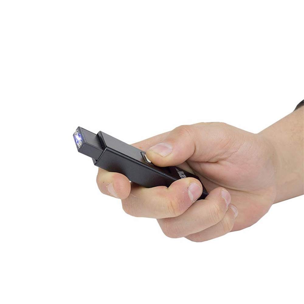 Rechargeable Micro USB Stun Gun with LED Flashlight - 300,000V Self Defense Weapon for Women & Personal Safety - Compact & Powerful for Night Walks, Jogging, and Home Protection