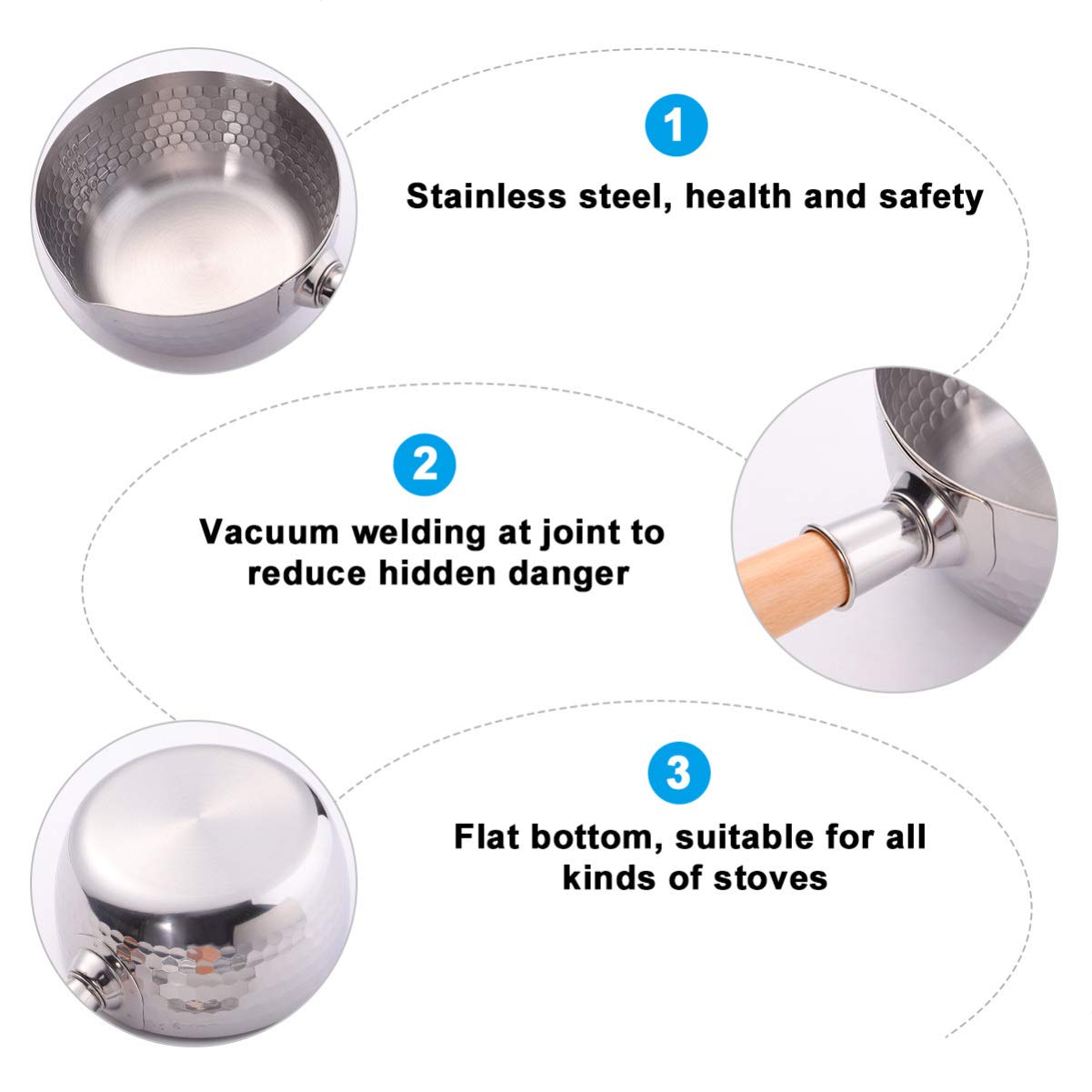 Cabilock 1 Set Multi-Functional Cooking Pot - Snow Pan, Instant Noodle Pot, Milk Pan, Stew Pot & Sauce Pan for Kitchen, Camping & Dorm Cooking