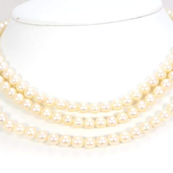 18K Yellow Gold Akoya Pearl Necklace for Women - Elegant 7-8mm Cultured Saltwater Pearl Jewelry - Perfect for Weddings, Anniversaries & Special Occasions