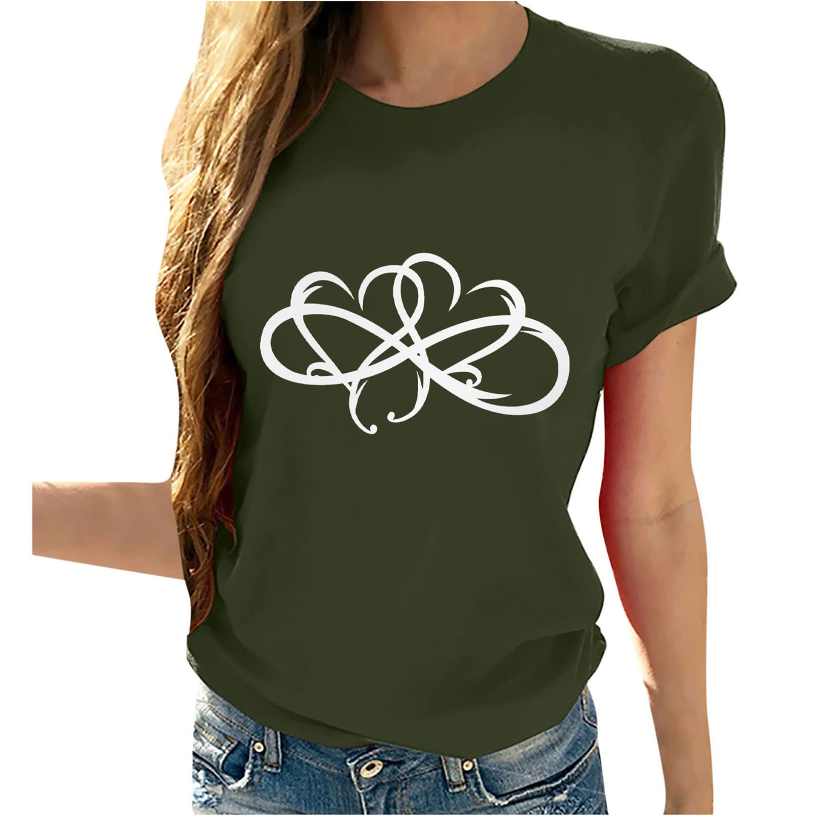 Ceboyel Women's Cute Graphic Tees - Short Sleeve Crewneck T-Shirts for Summer | Trendy Casual Tops 2023 | Perfect for Streetwear, Beach Outfits & Everyday Fashion