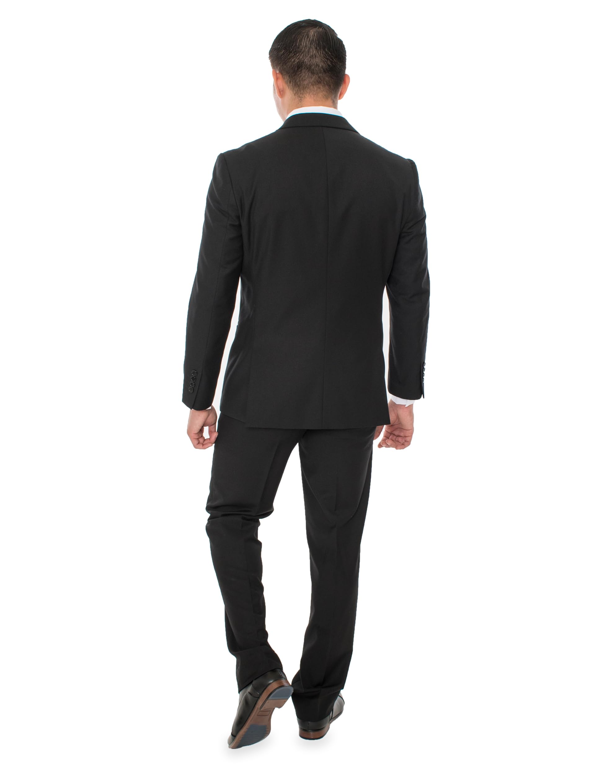 Stylish Men's Black Two-Button Three-Piece Suit | Formal Business Attire | Perfect for Weddings, Office & Special Occasions