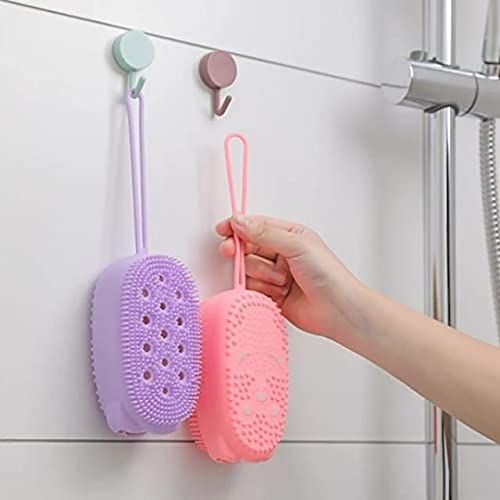 Neekshaa Silicone Bubble Bath Brush - Ultra Soft Exfoliating Body Scrubber for Shower, Spa & Self Care - Gentle Massage Brush for Men & Women - Pack of 1 (Multicolor) - Perfect for Relaxing Baths & Skin Renewal
