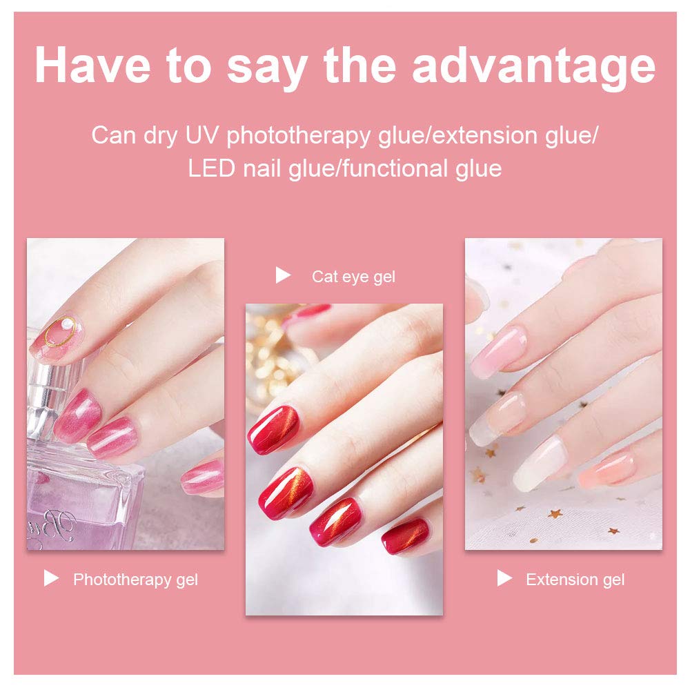 48W UV LED Nail Lamp Professional Manicure Pedicure Curing Light - Portable Nail Polish Dryer for DIY Gel Nails at Home - 3 Timer Settings, Fast Drying - Perfect for Home Salon, Nail Art Studio & Mobile Nail Technicians