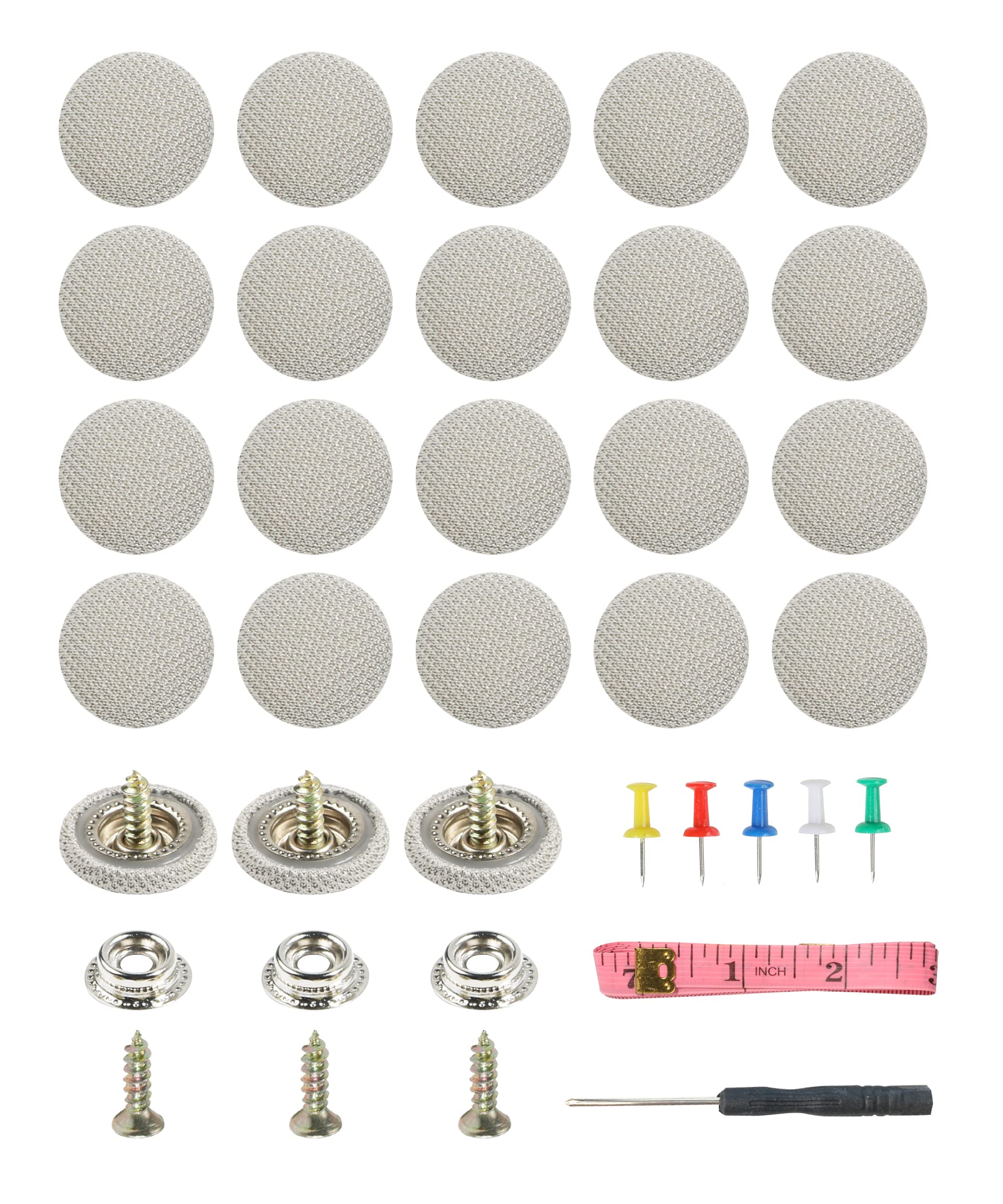 70 PCS Car Roof Headliner Repair Kit with Installation Tool - Auto Interior Ceiling Cloth Fixing Snap Rivets & Retainer Buttons for Car, Truck, SUV - Easy DIY Repair for Sagging Headliners & Loose Fabric