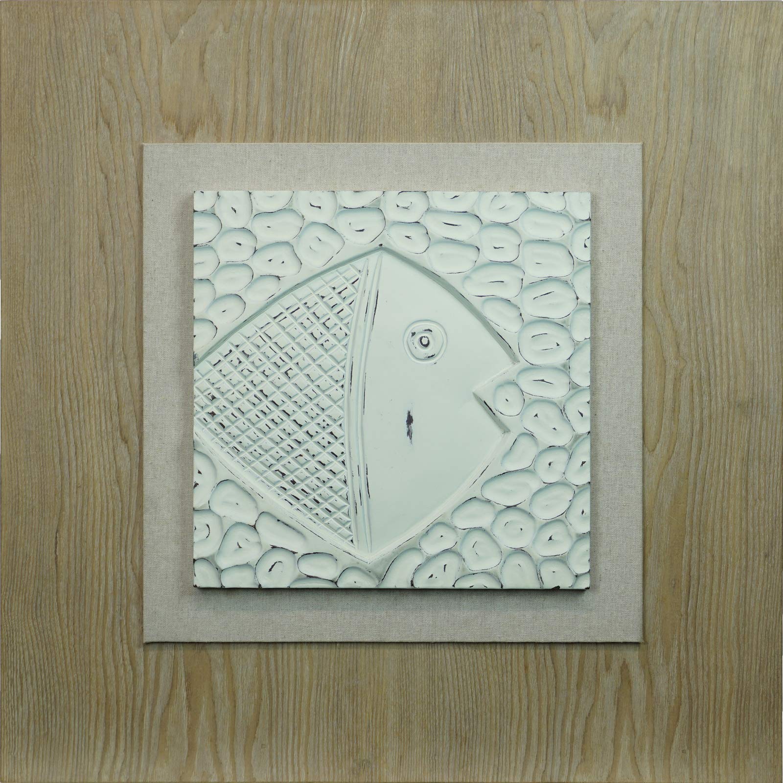 Fish On A Tile Shadow Box (Style B) - Handmade Wooden Wall Art for Home Decor, Perfect for Living Room, Bedroom, or Office
