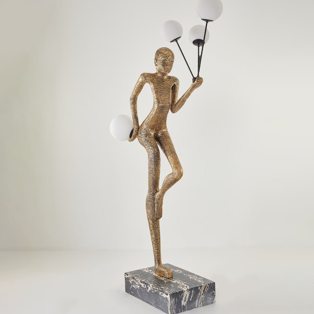 Modern Juggling Sculptor Floor Lamp - Adjustable LED Standing Light for Living Room, Bedroom & Office - Artistic Home Decor Lighting