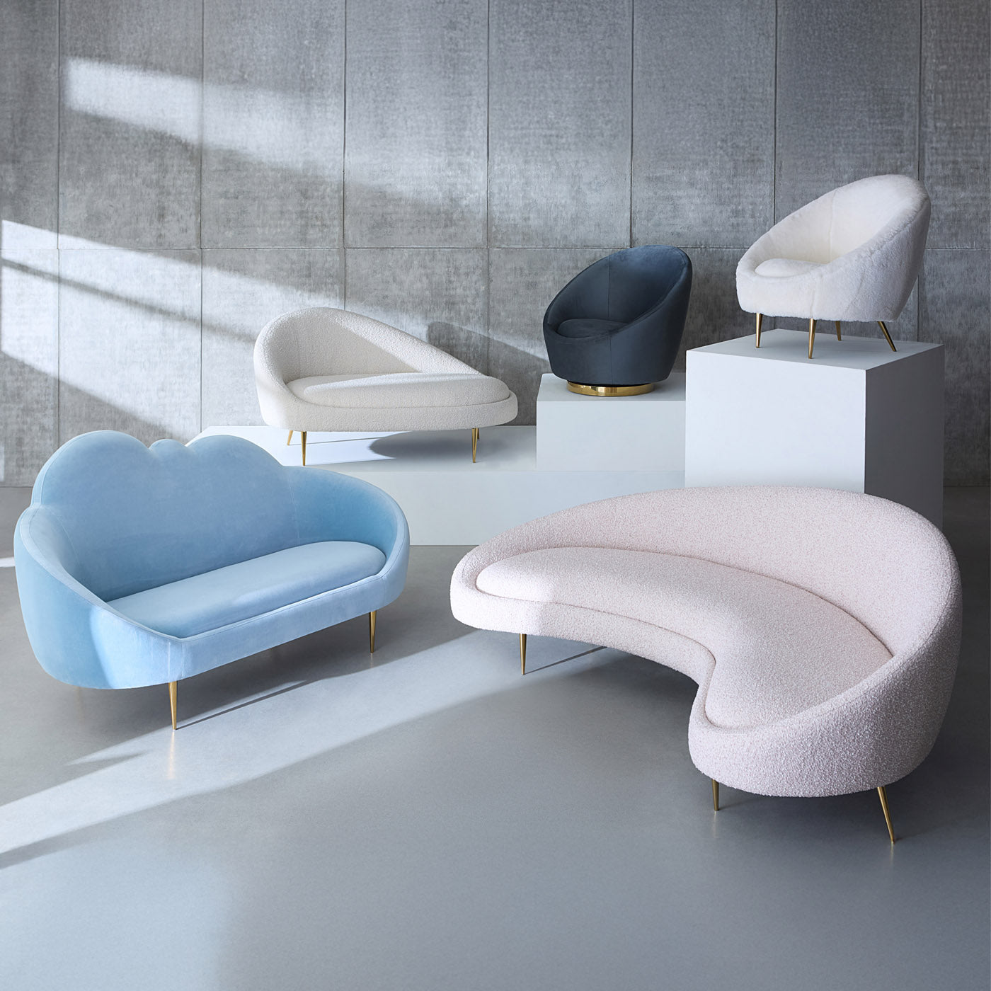 Ether 69.5 Cloud Settee - Ultra Soft Modern Lounge Chair for Living Room, Bedroom & Office - Perfect for Relaxing, Reading & Napping