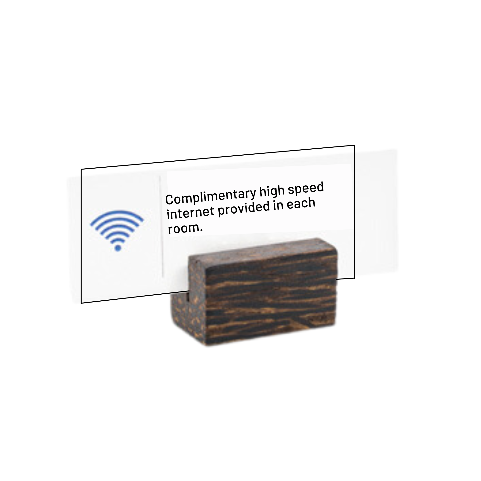 FOH Palm Wood Sign Holder - 1.5 x 0.75 Inches - Pack of 12 - Perfect for Retail Displays, Wedding Table Numbers, and Restaurant Menu Holders