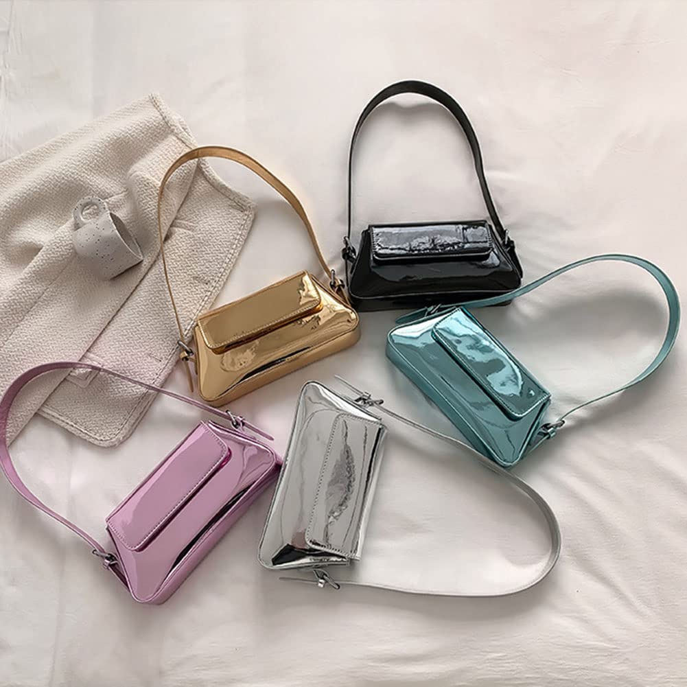 Y2K Women's Silver Evening Hobo Tote Handbag - Fashionable Satchel Clutch & Crossbody Bag for 2024 | Perfect for Parties, Date Nights & Special Occasions