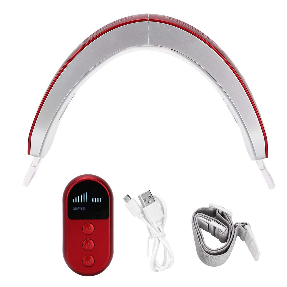 Electric V Face Lifting & Slimming Belt - Rechargeable Vibration Massager with Photon Light Therapy for Facial Firming & Contouring | At-Home Beauty Device for Wrinkle Reduction & Skin Tightening