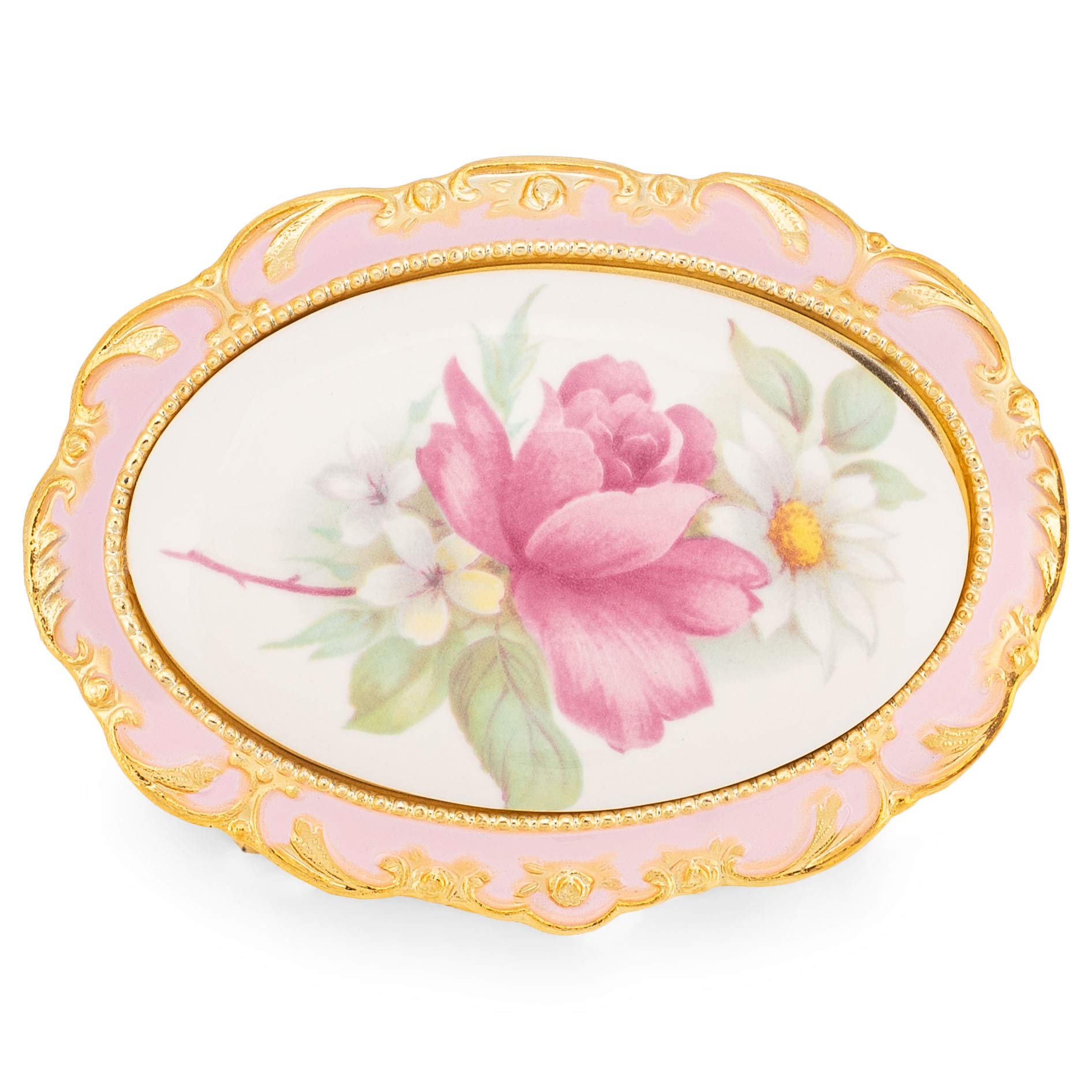 Elegant Floral Music Jewelry Box - Oval Shape with 'Candle in the Wind' Melody | Perfect Gift for Birthdays, Anniversaries & Home Decor