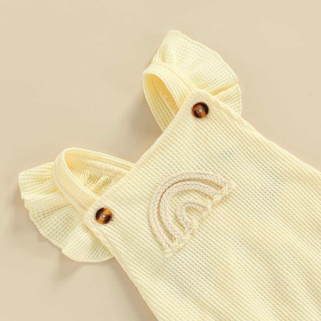MERSARIPHY Boho Baby Girl Clothes - Soft Cotton Linen Romper with Adjustable Straps, Cute Bodysuit Tops for Newborn Girls | Perfect for Summer Outfits, Photoshoots & Casual Playdates