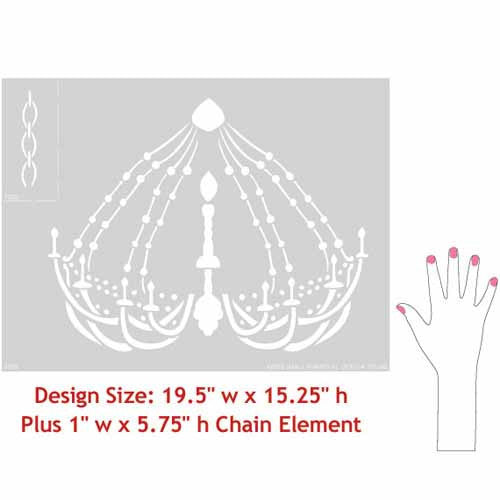 Bari J Stencil Dressing Room Chandelier - Elegant Vanity Lighting for Bedroom, Boudoir & Walk-in Closet Decor