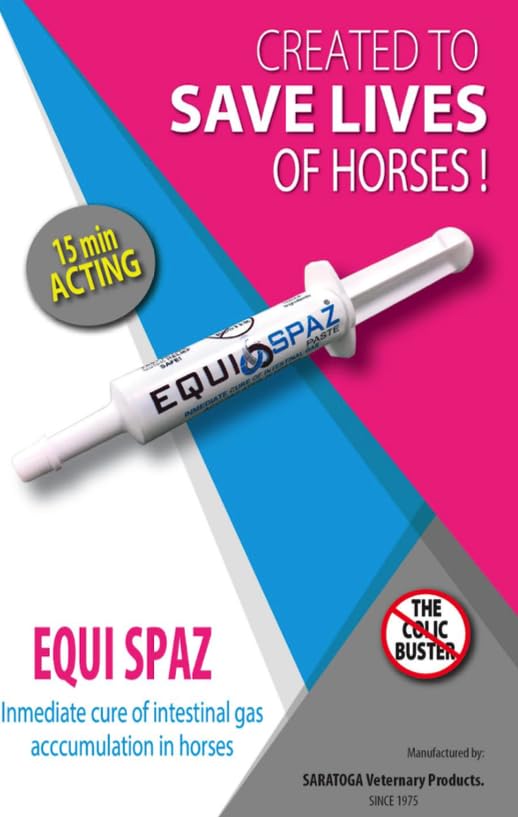 Saratoga Veterinary Horse Digestion Supplement - Fast Relief for Intestinal Gas & Colic in 15 Minutes (6 Pack) | Supports Healthy Gut & Comfort for Show Horses, Racehorses & Trail Riders