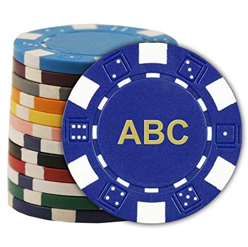 DA VINCI 100 Custom Monogrammed Poker Chips - Premium 11.5 Gram Casino Style Chips for Poker Nights, Home Games, and Casino Themed Parties
