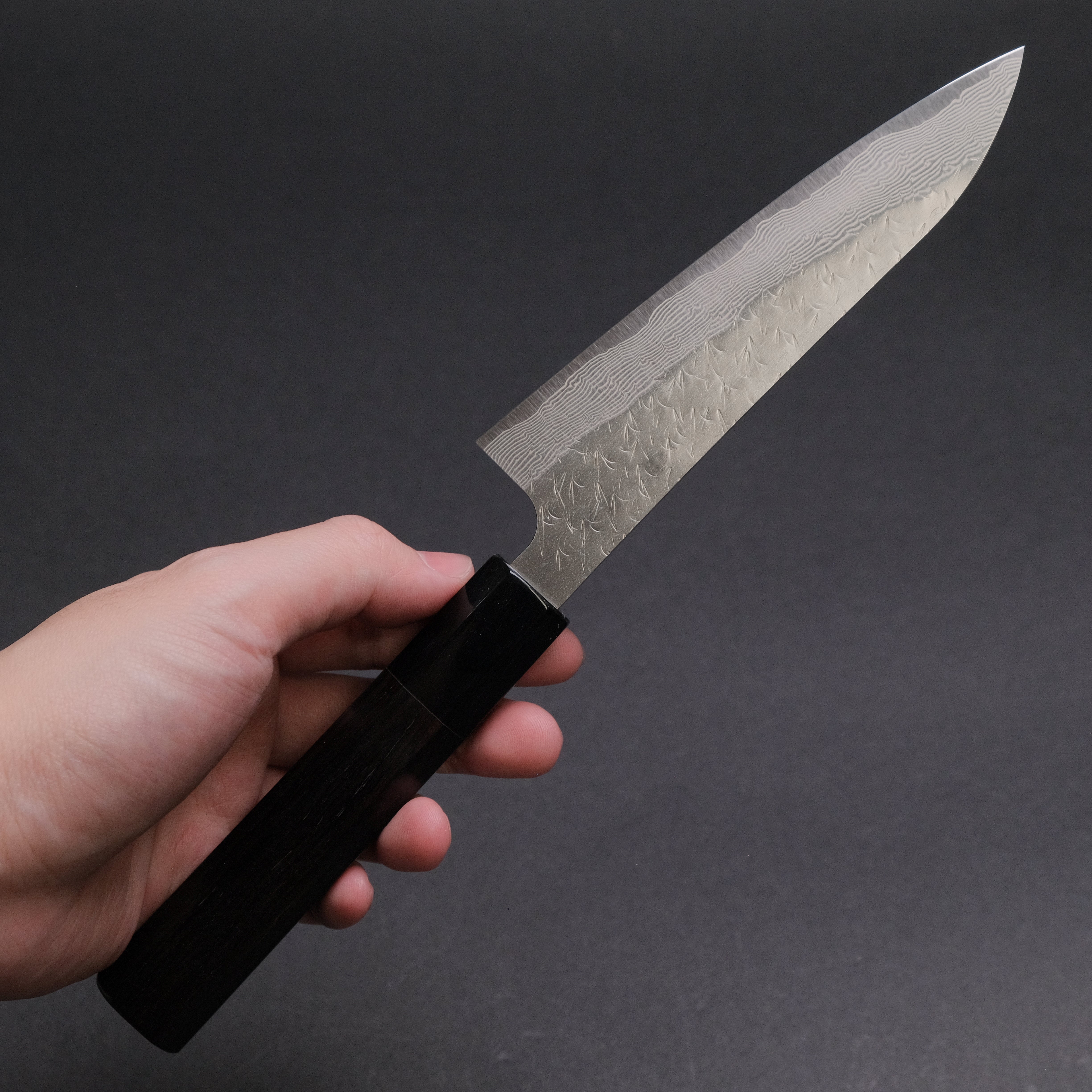 Nigara SG STRIX 150mm Petty Knife with Ebony Handle - Perfect for Precision Slicing, Dicing & Garnishing in Home Kitchens & Professional Cooking