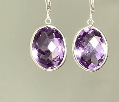 Pink Amethyst Faceted Dangle Earrings - Sterling Silver Jewelry for Women - Perfect for Weddings, Parties & Special Occasions