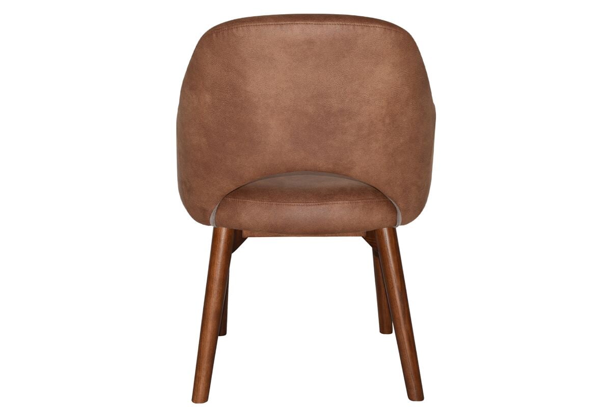 EZ Hospitality Cairo Indoor Armchair with Timber Base - Light Walnut Finish, 4-Leg Design for Living Room, Office, or Lounge Comfort