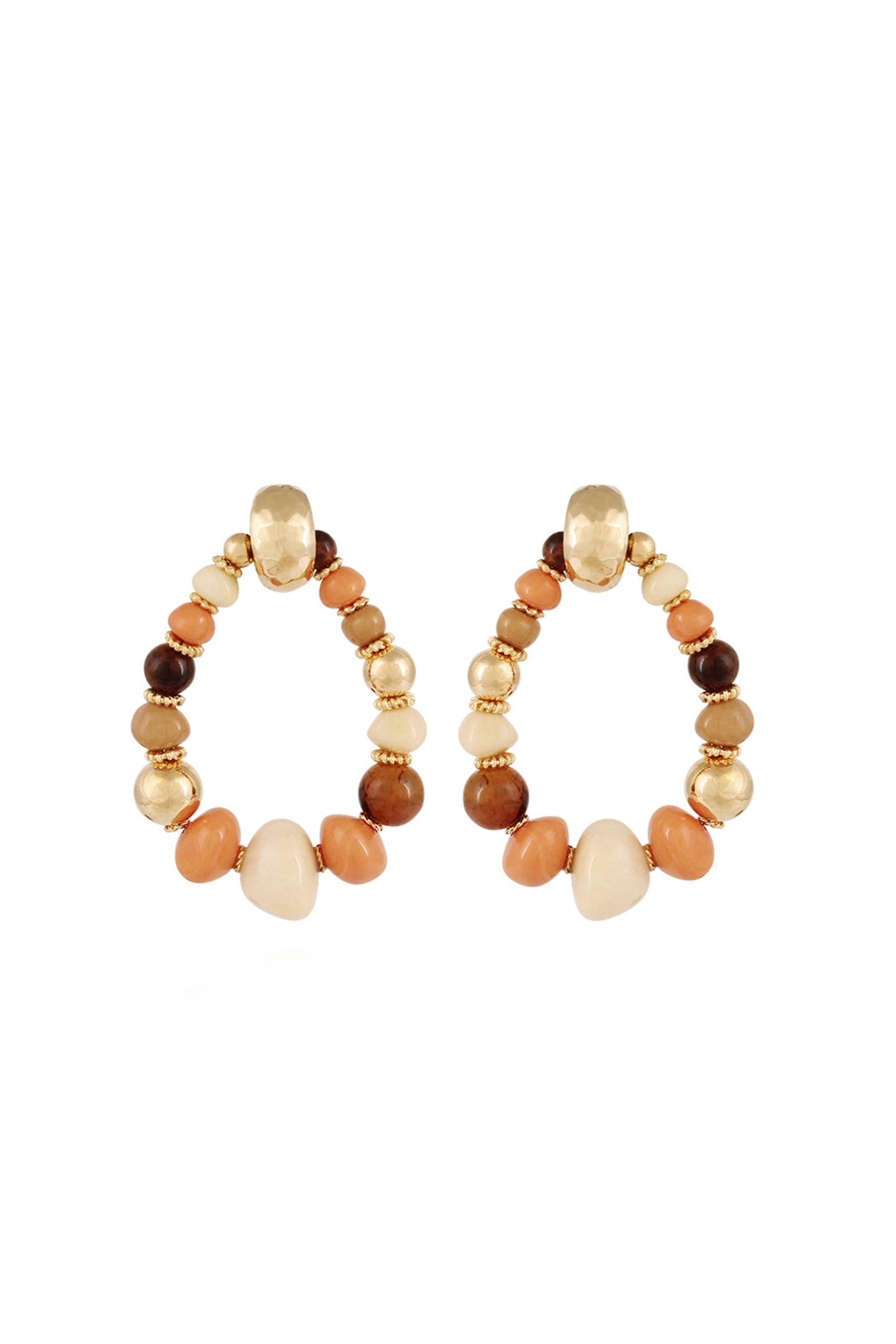 Gas Bijoux Biba Earrings - Sun-Inspired Gold Hoop Earrings for Women | Perfect for Summer Outfits & Beach Vacations