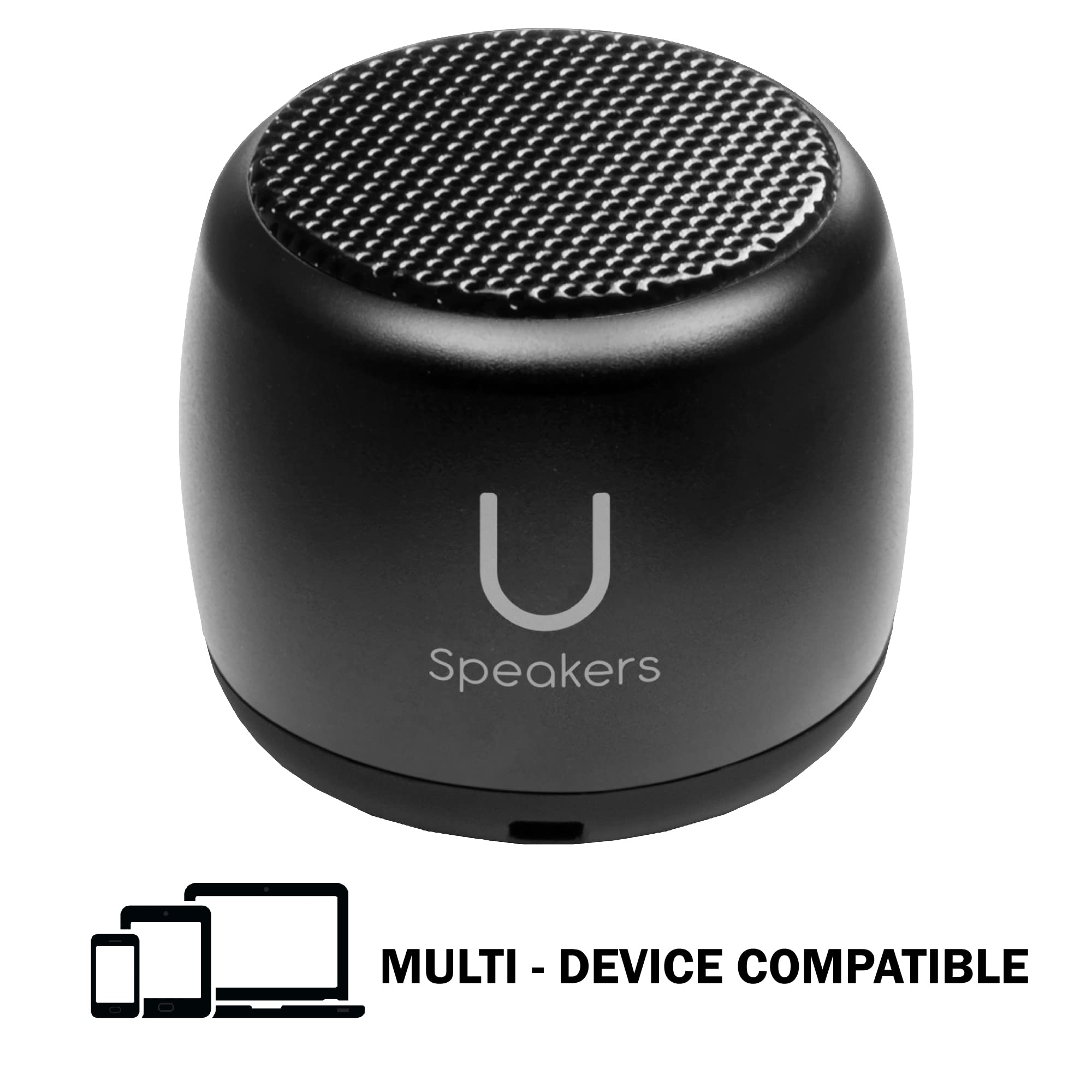 Premium 2-Pack Bluetooth Computer Speakers with Built-in Mic & Selfie Remote | Wireless Desktop Speakers for Workspace, Laptop, PC, Tablet | Ideal for Home Office, Gaming & Video Conferencing - Black