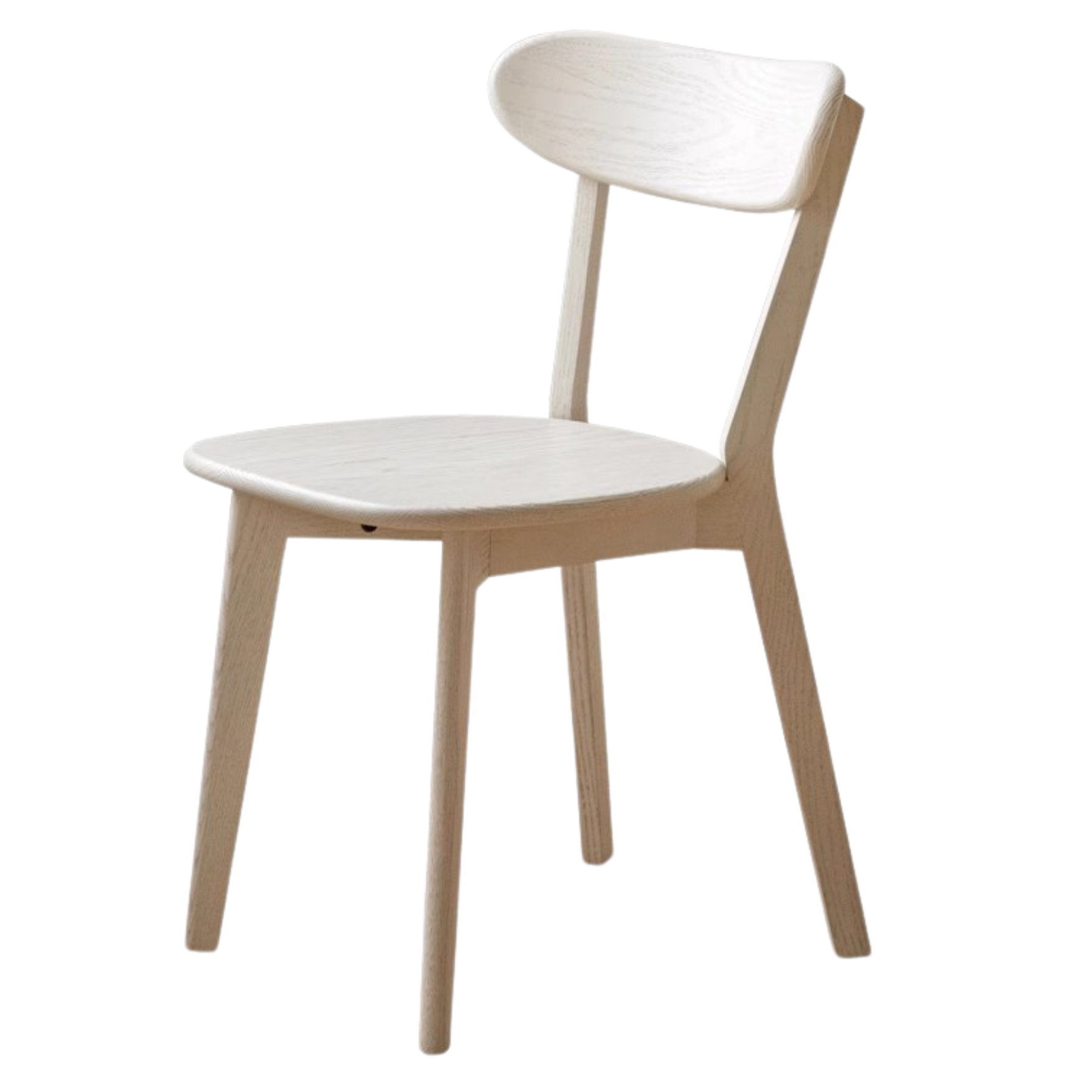 Solid Wood Dining Chair with Curved Backrest - Oak, Cherry, Beech Wood Options - Perfect for Kitchen, Dining Room & Restaurant Seating