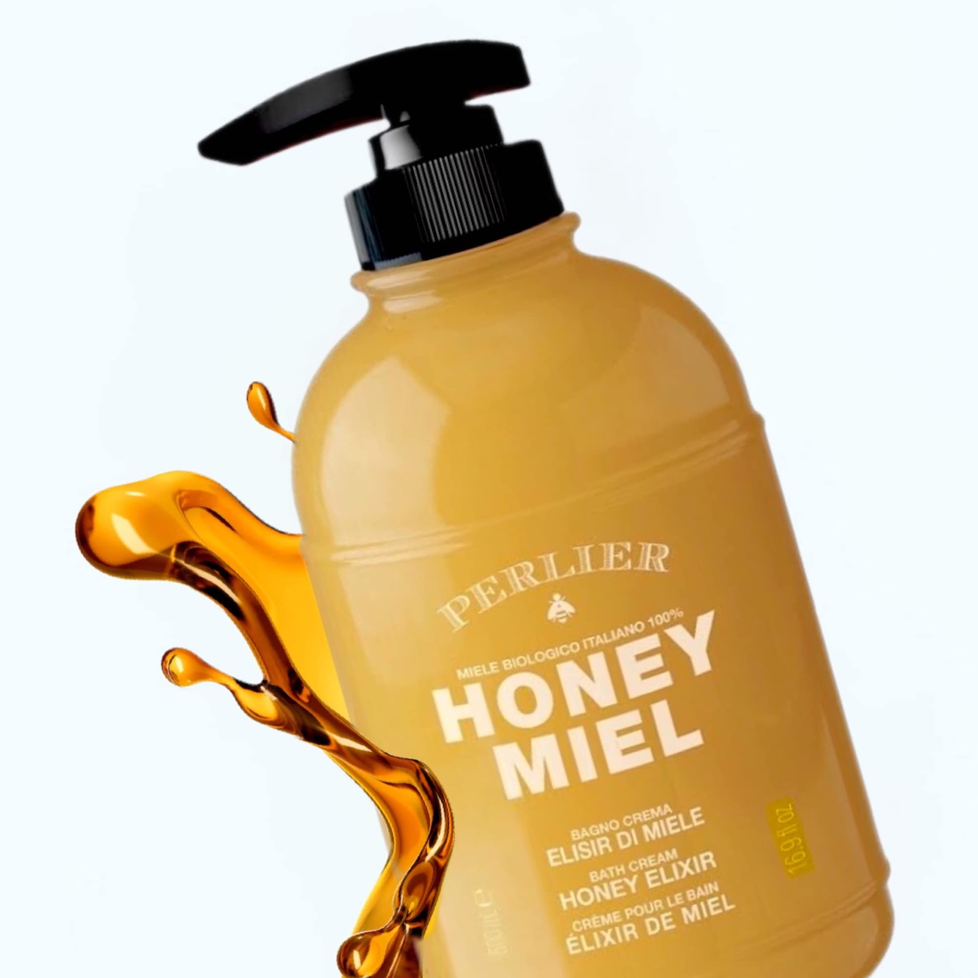 Perlier Honey Bath Cream - Organic Italian Honey for Moisturizing Skin | Shower & Bath Luxury