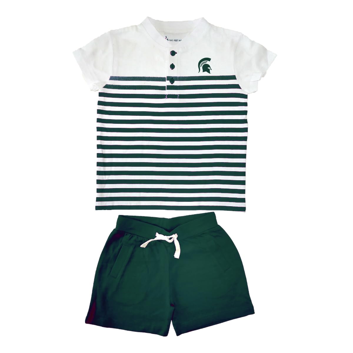 Baby & Toddler Striped Short Sleeve T-Shirt and Shorts Set - Cute Sports Fan Outfit for Boys & Girls - Perfect for Playdates, Daycare & Family Outings