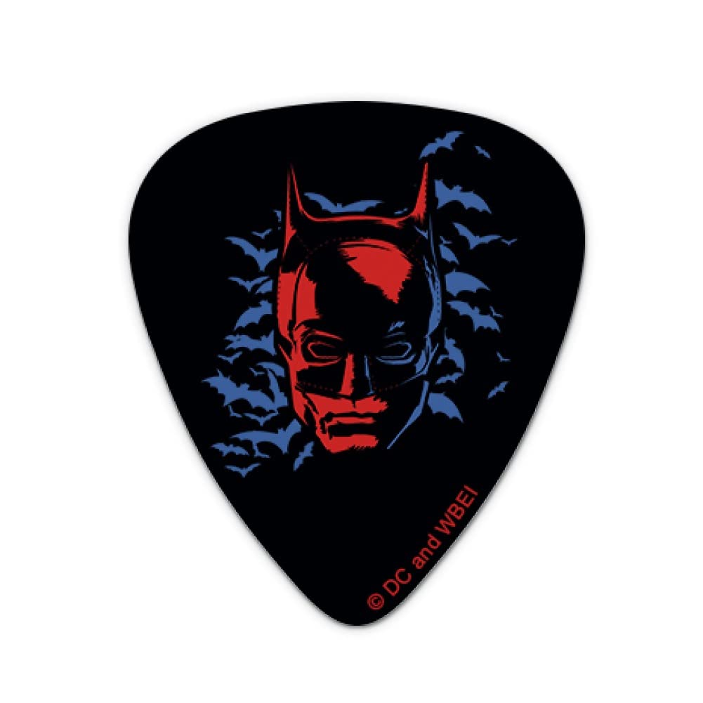 The Batman Bat Burst Novelty Guitar Picks - Medium Gauge (Set of 6) | Perfect for Electric & Acoustic Guitars, Collectors & Batman Fans