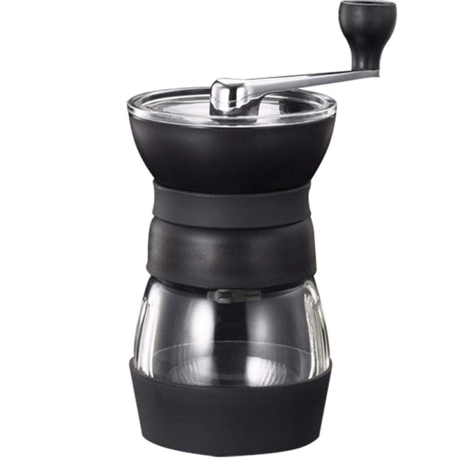 Vintage Wooden Manual Coffee Grinder with Ceramic Core - Hand Crank Coffee Bean Mill for Espresso, French Press & Pour Over - Perfect for Home, Camping & Travel Use