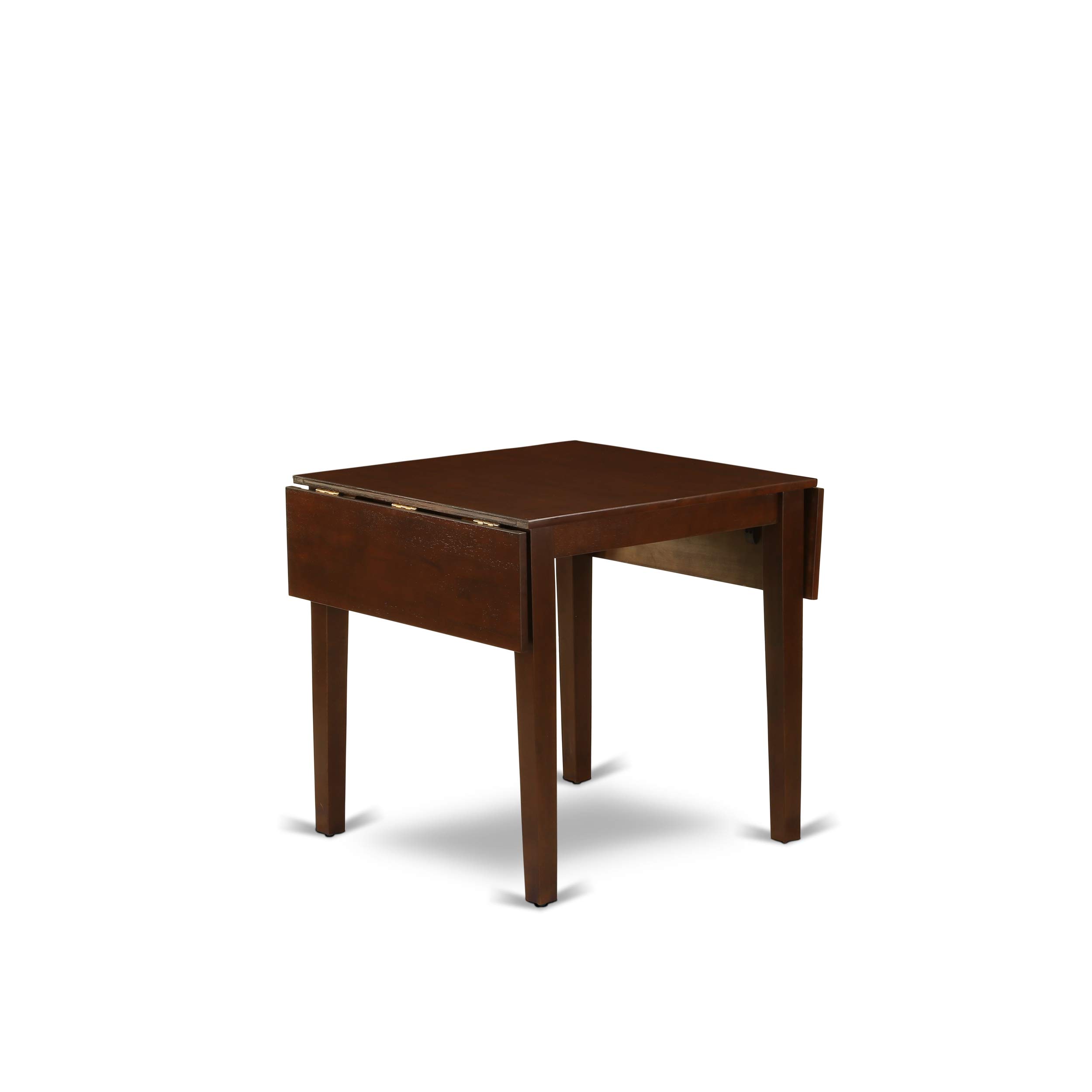 East West Furniture 5-Piece Mahogany Dining Set with Drop-Leaf Table & 4 Chairs - 30x48 Inch Rectangle Kitchen Table for Small Spaces | Perfect for Breakfast Nooks, Apartments & Cozy Dining Areas
