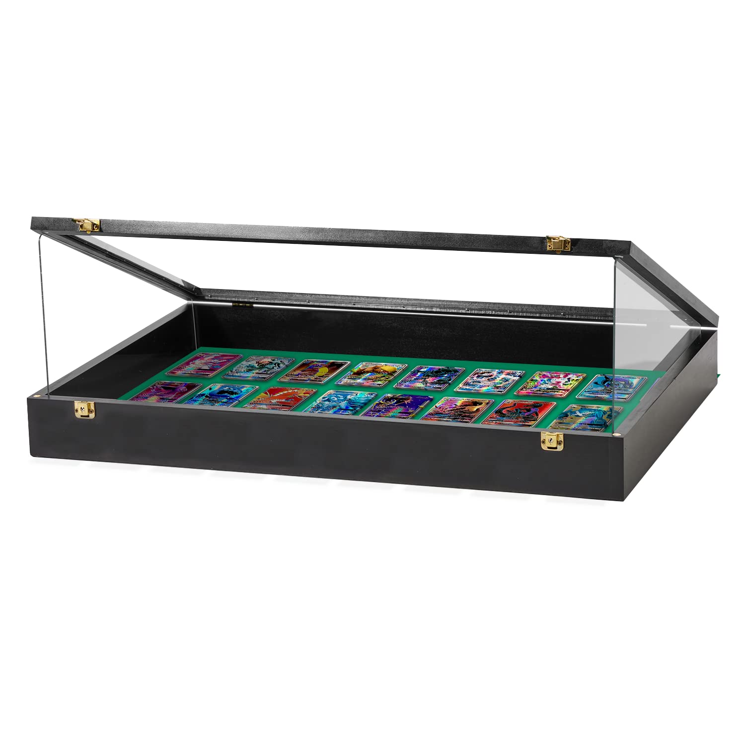 Portable Acrylic Display Case for Trade Shows & Pastry Exhibits - Clear Protective Box with Side Guards | Black | Perfect for Bakery Displays, Retail Showcases & Event Exhibitions