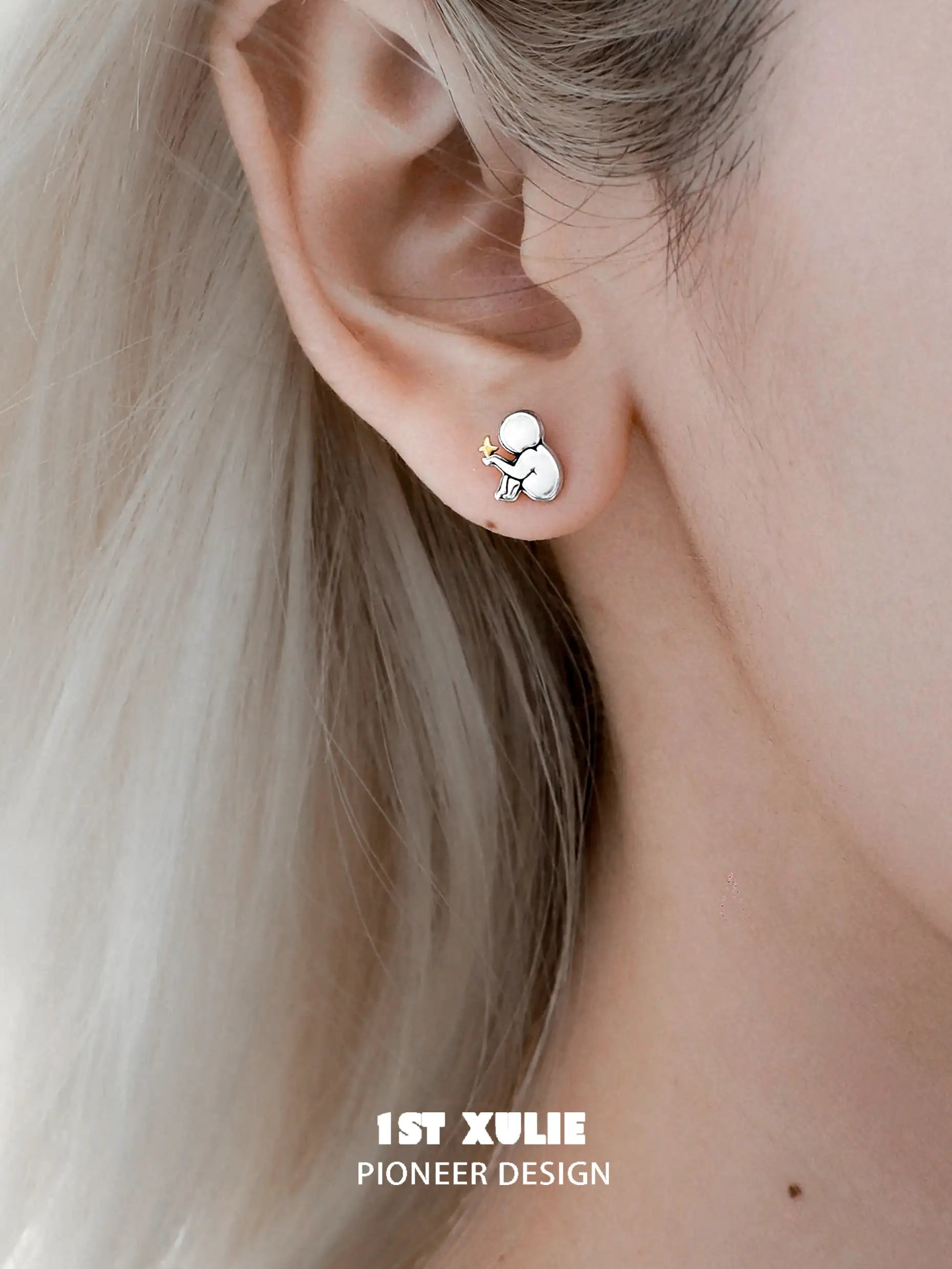 S925 Sterling Silver Cat Stud Earrings for Women - Minimalist Pet Lover Jewelry Gift for Cat Owners, Perfect for Daily Wear & Special Occasions