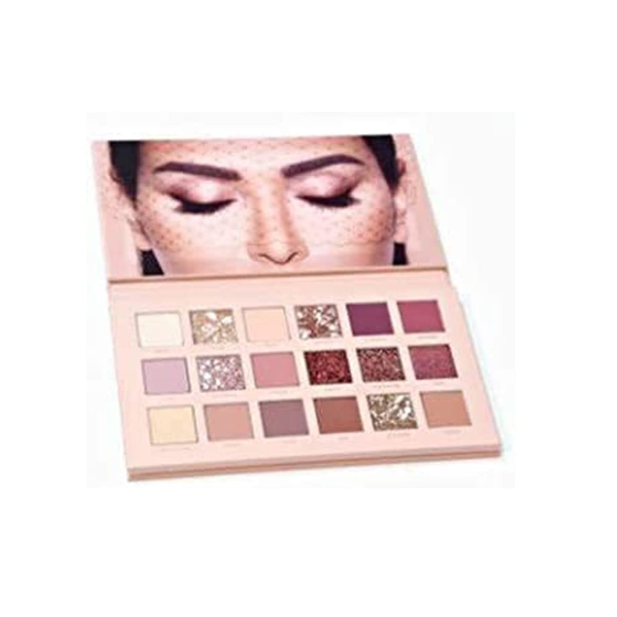 KTABRIZ Nude 18-Color Eyeshadow Palette with Mirror - Matte & Shimmer Neutral Makeup Set for Everyday & Party Looks | Perfect for Professional Makeup Artists & Beginners