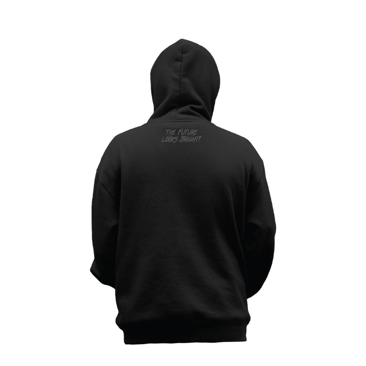 Future Looks Bright Black and Grey Business Is War Hoodie - Stylish Streetwear for Men & Women | Perfect for Urban Fashion, Casual Outfits, and Gym Wear