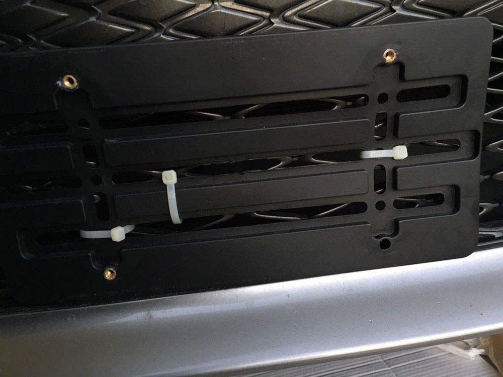 Aston Martin Front Bumper License Plate Relocator Kit - Universal Fit for All Models (Includes 2 Screws, 4 Bolts & 4 Nuts) | Durable Bracket Mount for Car Customization | Perfect for State Compliance & Vehicle Personalization