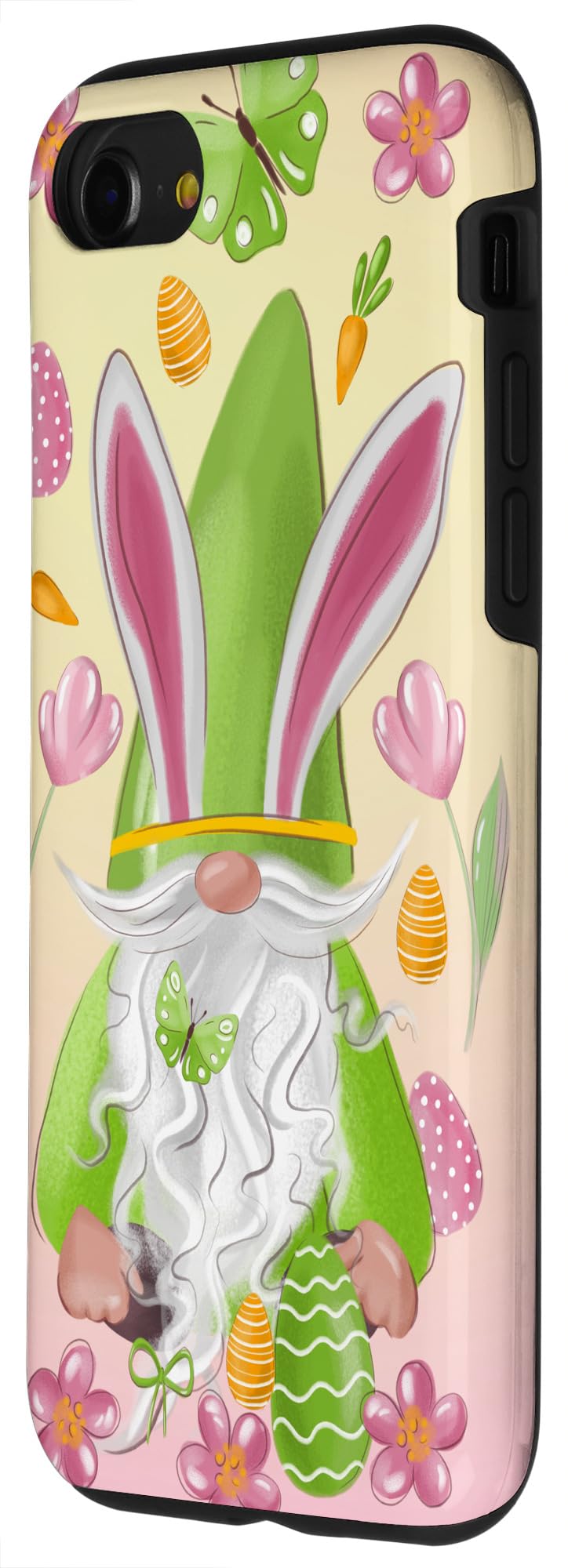 Funny Easter Egg Hunting Gift iPhone SE (2020)/7/8 Phone Case with Cute Scandinavian Gnome Design - Perfect for Easter Celebrations, Spring Festivals & Outdoor Adventures