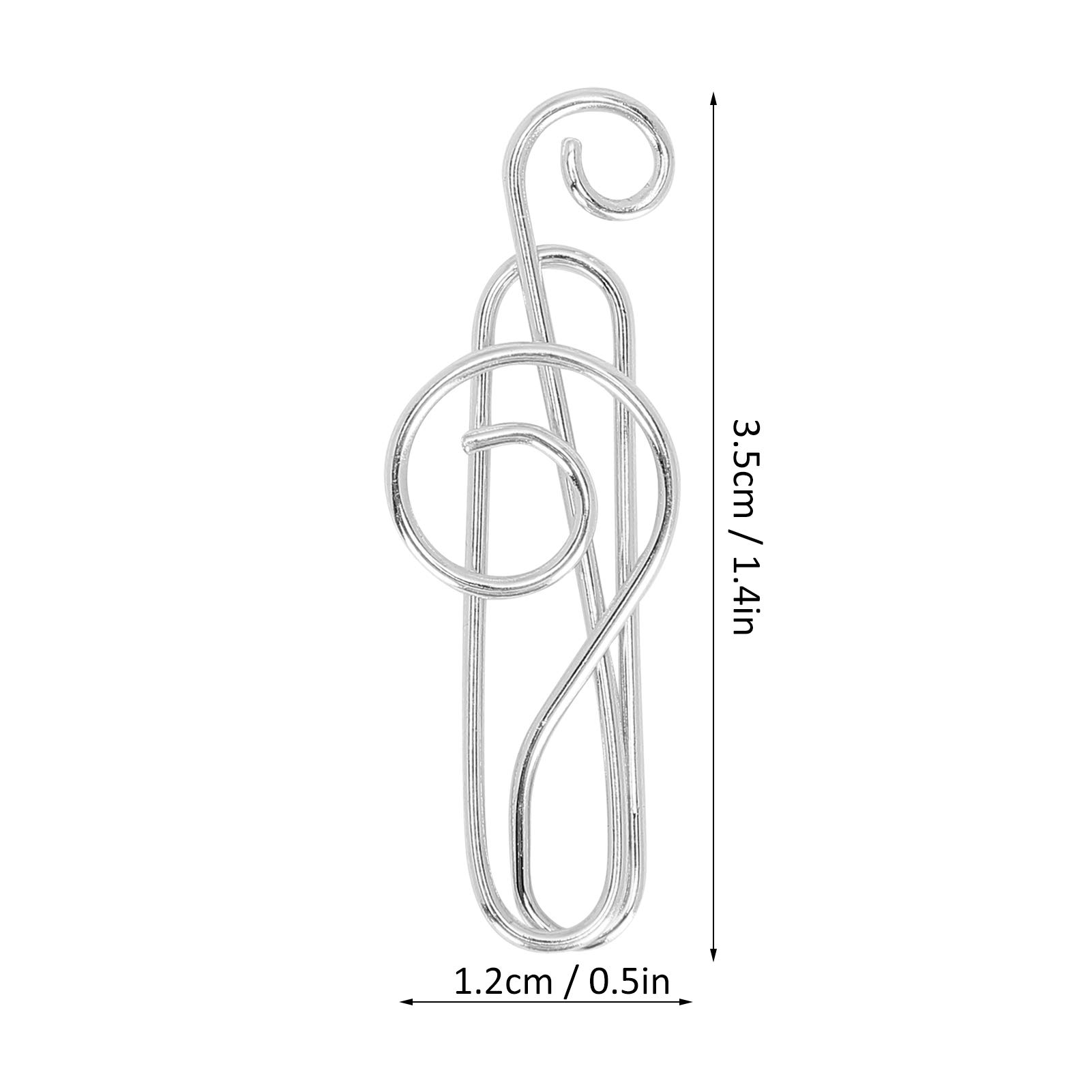 20Pcs Musical Note Paper Clips - Decorative Silver Page Markers for Books, Planners & File Organization | Cute Music Shape Bookmarks for Students, Office & Gift Giving