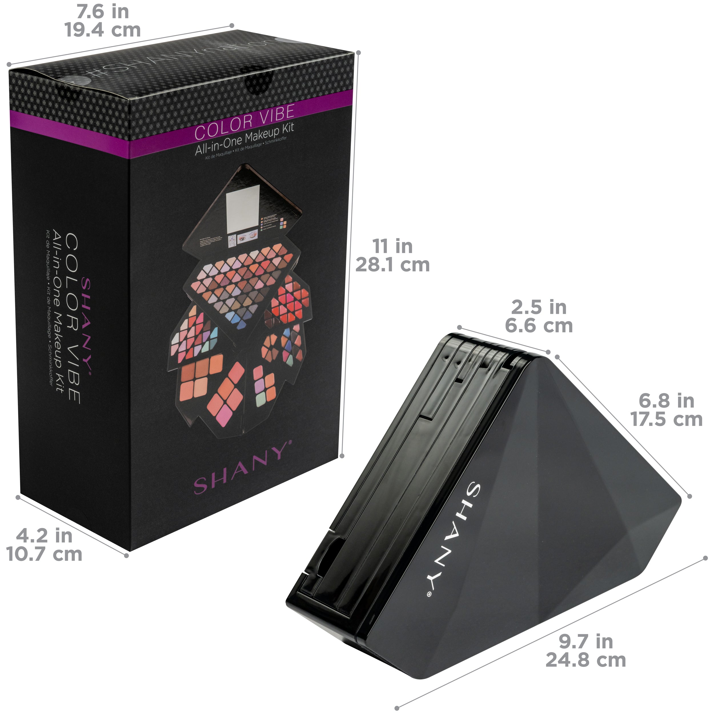 Color Vibe Pro Makeup Set - Professional 12-Color Eyeshadow & Blush Palette for Day & Night Looks | Vegan, Cruelty-Free Makeup Kit for Parties, Weddings & Special Occasions