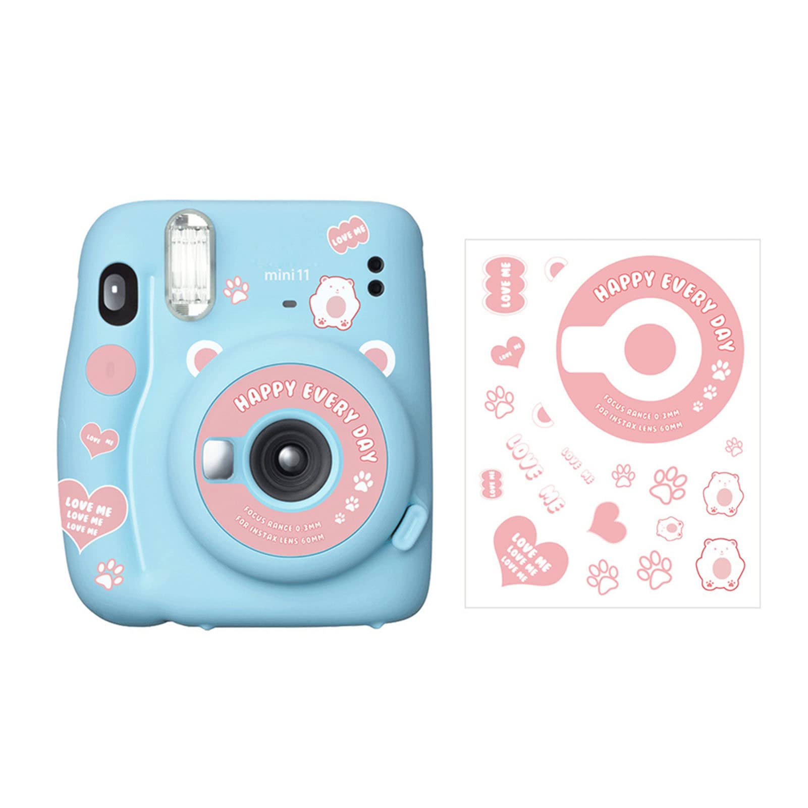 Fujifilm Instax Mini 11 Stickers Set - 5 Sheets with Cute Dessert & Animal Designs for Instant Camera, Photo Frames & Albums | Perfect for Scrapbooking, Journaling & DIY Photo Decor